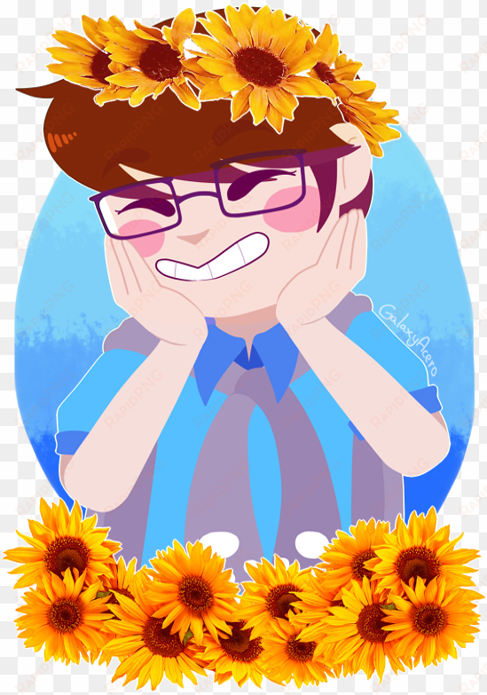 sun flower crown transparent