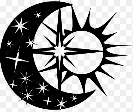 sun, moon, and star sticker - tatuajes de sol luna y estrellas