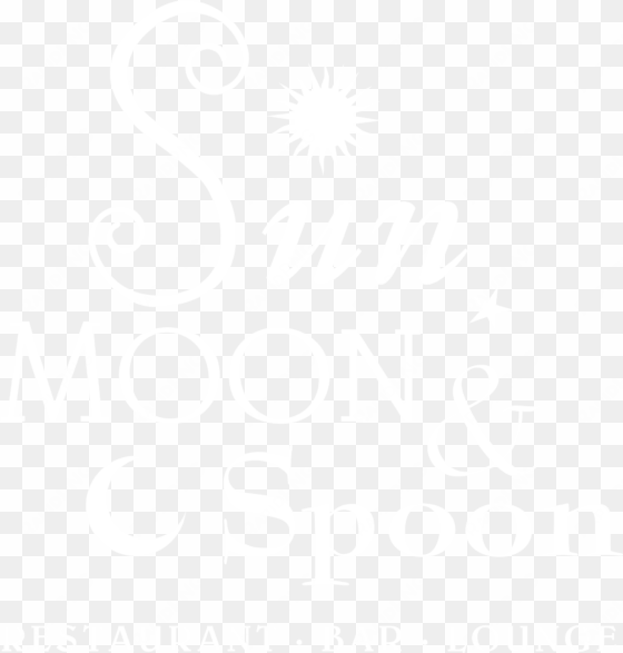 sun, moon & spoon logo black and white - holiday inn logo white