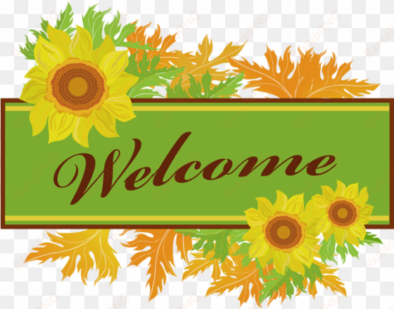 sunflower clipart banner - clip art free welcome