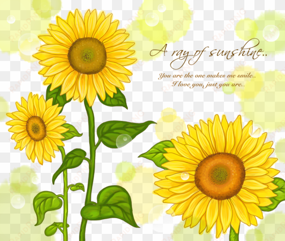 Sunflower Watercolor Png - Background For Sunflower Painting transparent png image