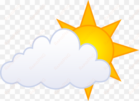 Sunlight Clipart Sunny Weather Pencil And In Color - Cartoon Cloud And Sun transparent png image