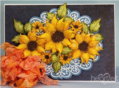 sunny project made w classic from heartfeltcreations - bouquet