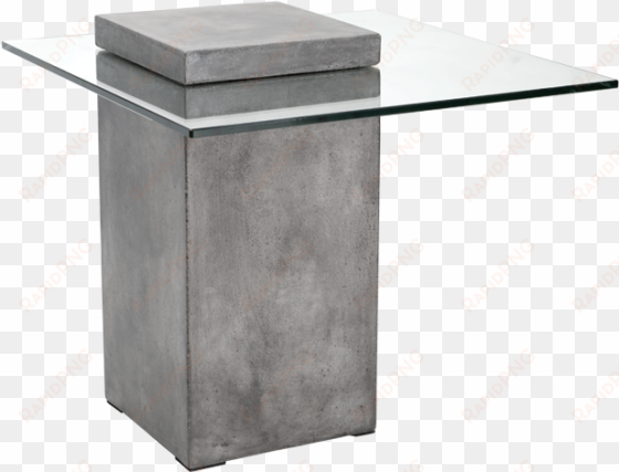 sunpan imports 47902 grange end table, anthracite grey