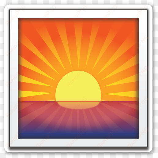 Sunrise - Sunset Over Buildings Emoji transparent png image