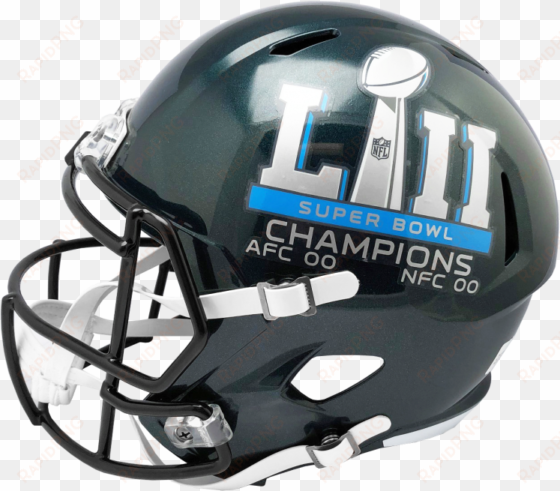 Super Bowl 52 Champions Eagles Speed Replica Helmet - Philadelphia Eagles transparent png image