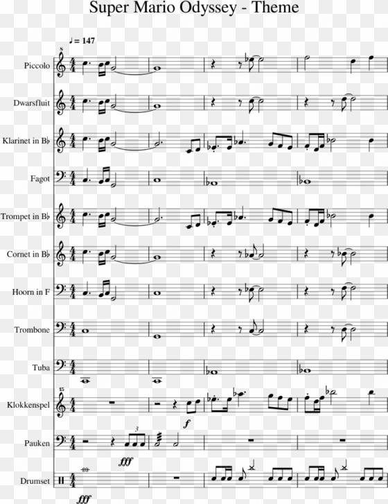 super mario odyssey - sheet music