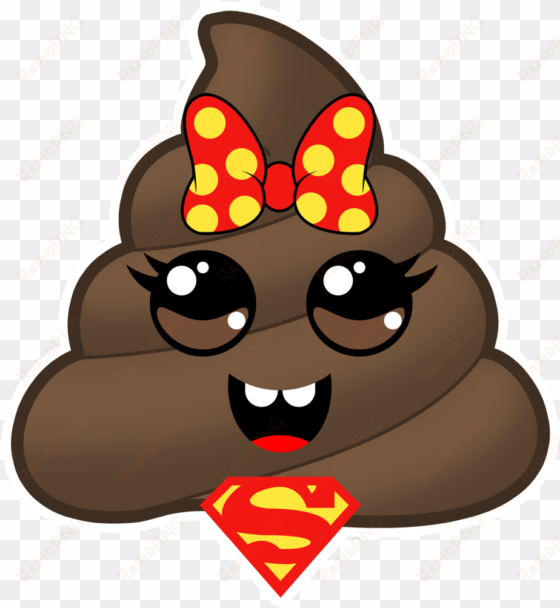 super poop emoji - superman logo
