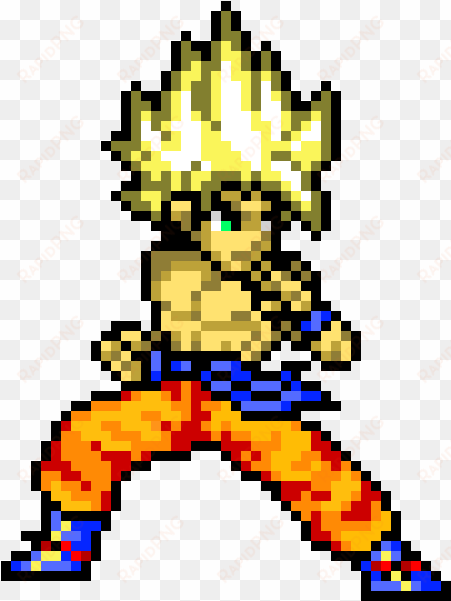 super saiyan goku - goku super saiyan pixel art