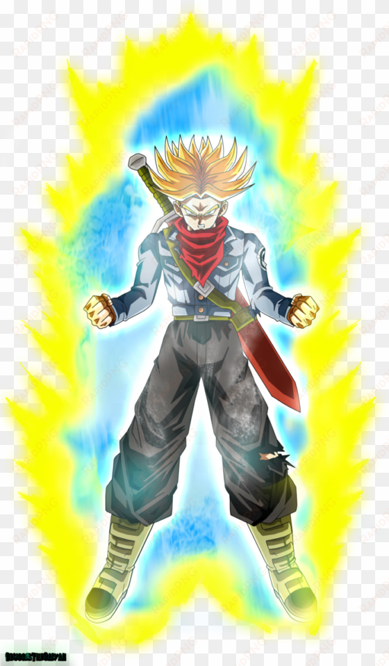 super saiyan rage trunks aura by brusselthesaiyan-datf4fn - dragon ball trunks mode rage