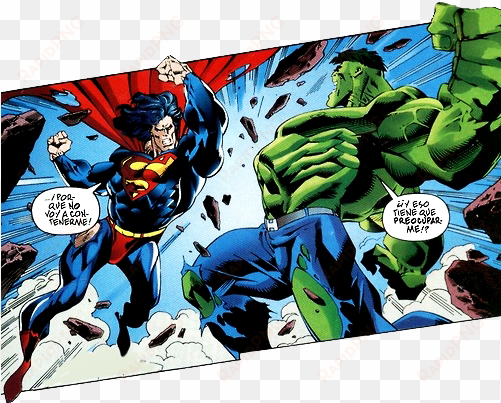 superman vs hulk en dc vs marvel - superman vs hulk