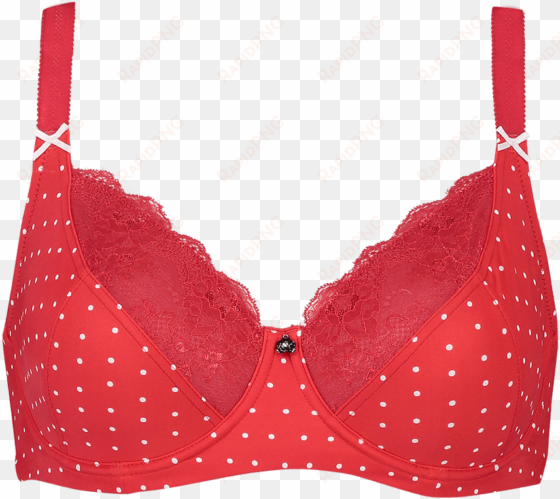 support dotty bra red & cream brar04 3011red/whitespot - red with white spots bra