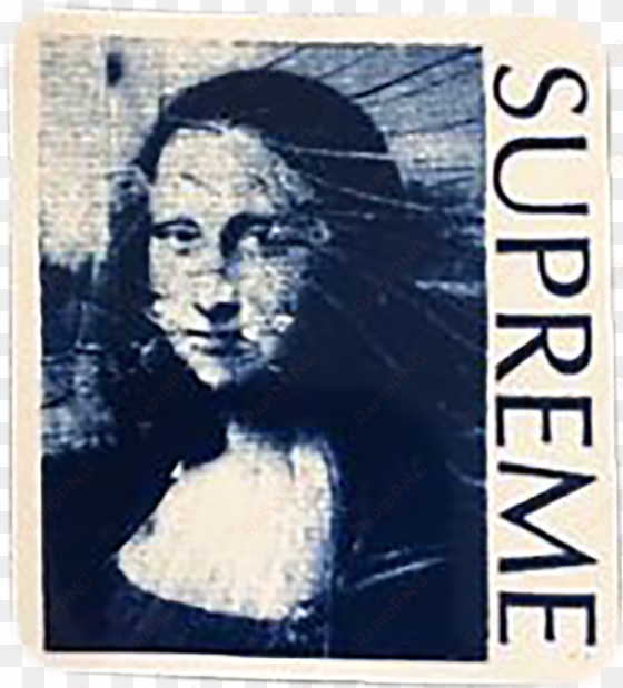 supreme mona lisa sticker - supreme mona lisa white