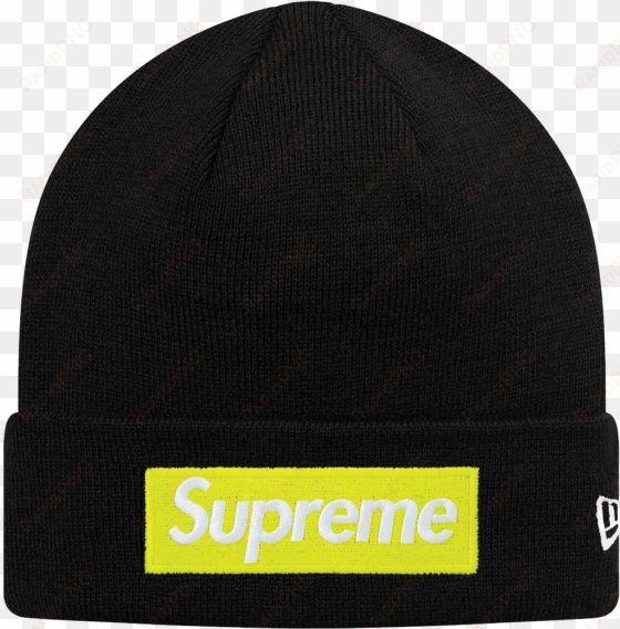 supreme new era box logo beanie black