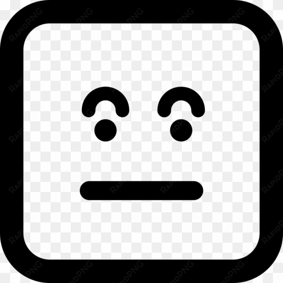 surprised emoticon square face comments - number 6 icon png