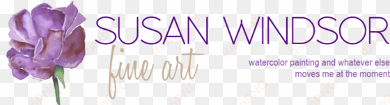 susan windsor fine art - purple rose watercolor art print - mini by susan windsor