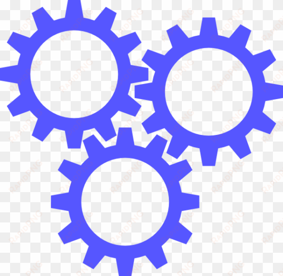 Svg Black And White Library Blue Gears Clip Art At - Blue Gears Clipart transparent png image