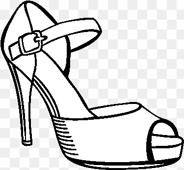 svg black and white library collection of free heels - sapatos em desenho png