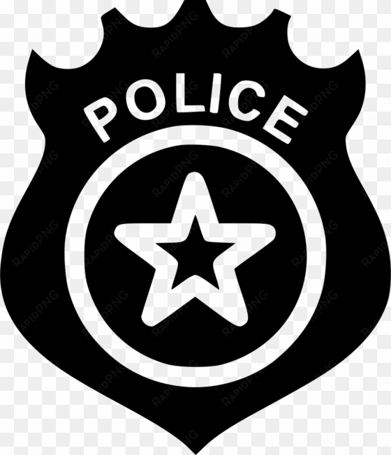 Svg Black And White Stock Badge Svg - Police Black And White Badge Png transparent png image