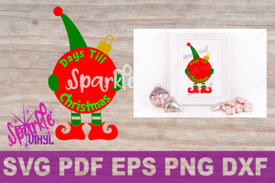 svg christmas elf countdown advent sign picture printable - scalable vector graphics