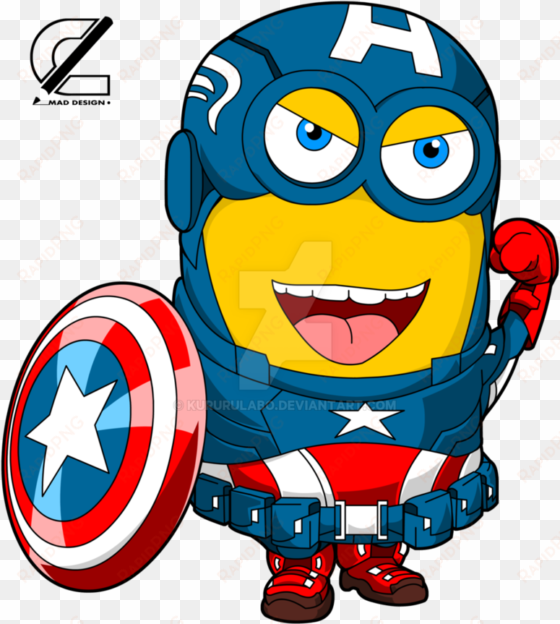 svg free download by kururulabo on deviantart - captain america minion