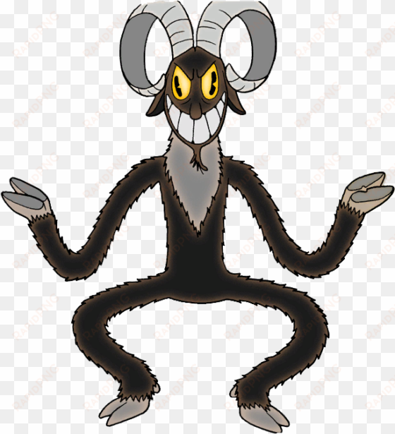 svg freeuse stock cuphead boss hell demon goat transprent - cuphead devil goat attack