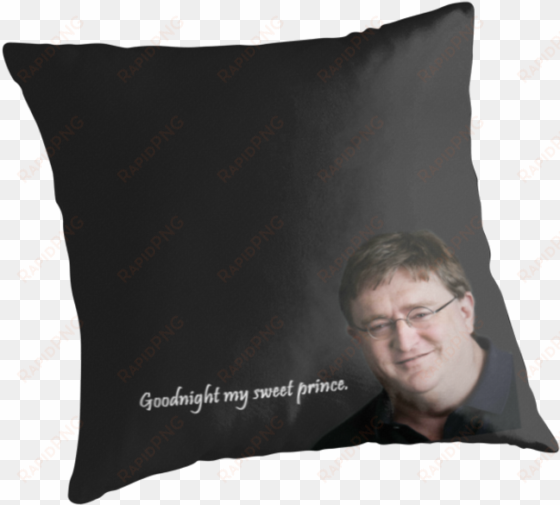 svg images of gabe newell pillow spacehero sweet - throw pillow