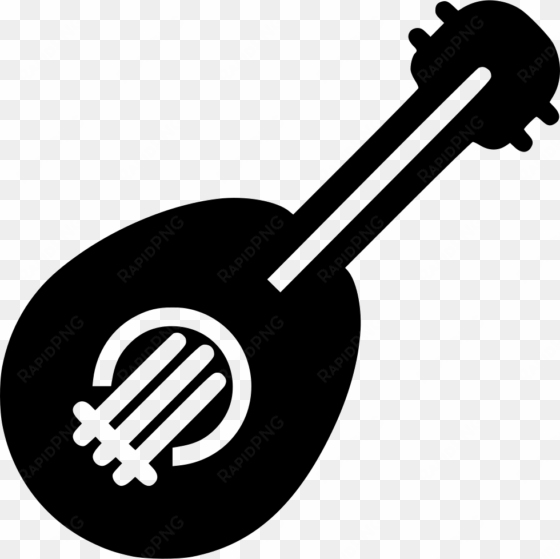 svg png icon free - ukulele black and white icon