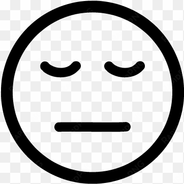 svg png - neutral emoticon black and white