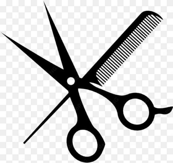 svg transparent download and comb simons hair shop - hair salon scissors clipart