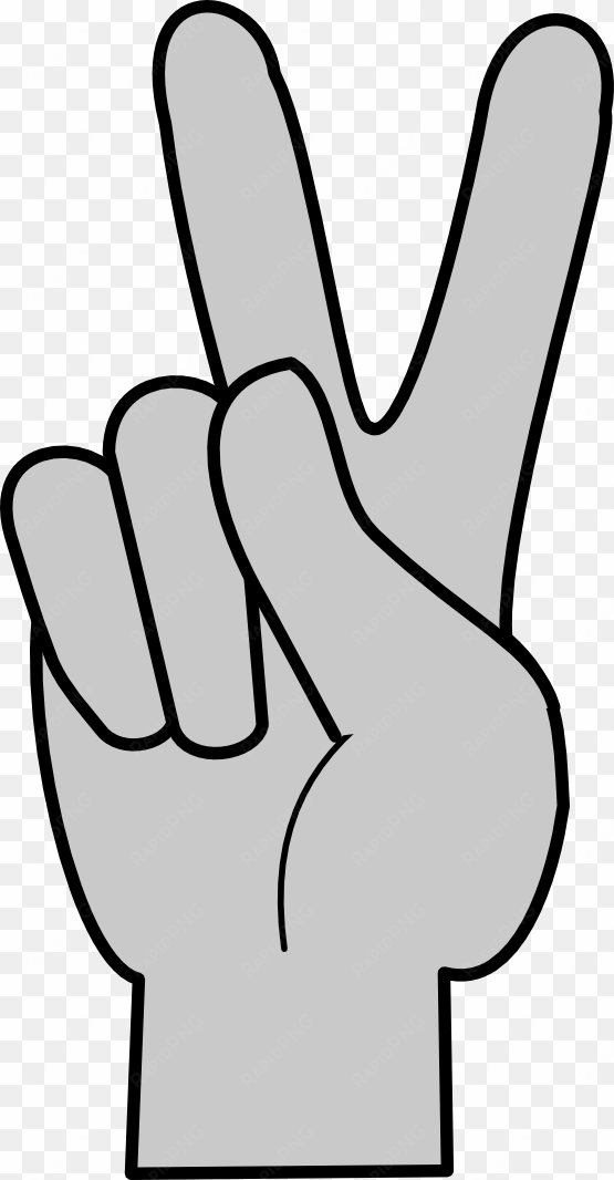 svg transparent stock clip art middle finger cliparts - peace sign with the fingers