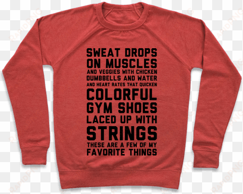 sweat drops on muscles and veggies with chicken pullover - mews stranger things 2