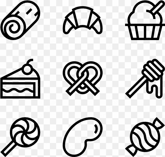 sweet and candy shop - breakfast icons