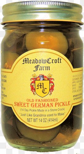 sweet german pickle - meadowcroft (2 pack) sweet german pickles - authentic