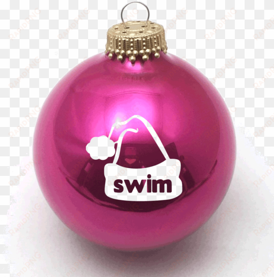 Swim Santa Cap Christmas Ornament - Christmas Ornament transparent png image