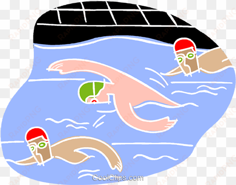 swimming race royalty free vector clip art illustration - swimming clip art png