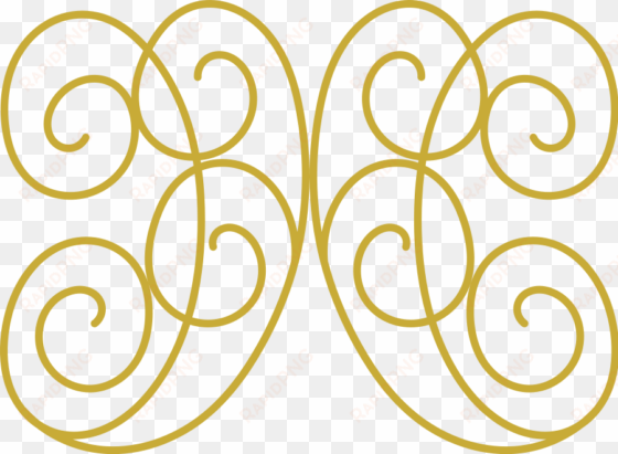 swirl design clip art - gold swirl design