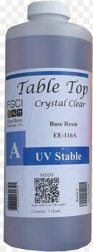 table top epoxy, crystal clear, uv stable, resin, quart - epoxy table top resin, 1:1, 2 quart kit, crystal clear,