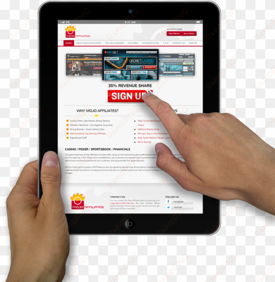 Tablet In Hands Png Image - Ipad Hands Png transparent png image