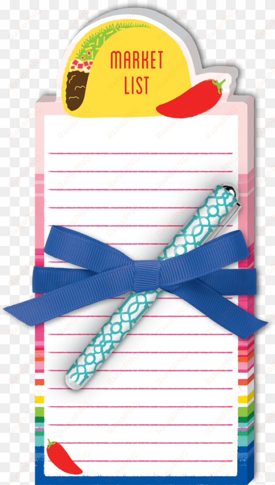 taco note pad with pen - taco
