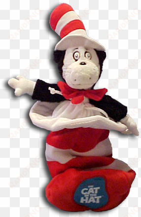 talking cat in the hat in drawstring bag plush - cat in the hat book and plush