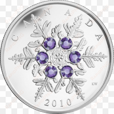 tanzanite snowflake 2010 proof silver coin 20$ canada - 2010 fine silver 20 dollar coin - crystal series: crystal