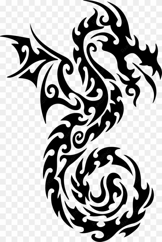 Tattoo Chinese Dragon Japanese Dragon Drawing Free - Graphics And More Dragon With Wings Flying Wall Vinyl transparent png image