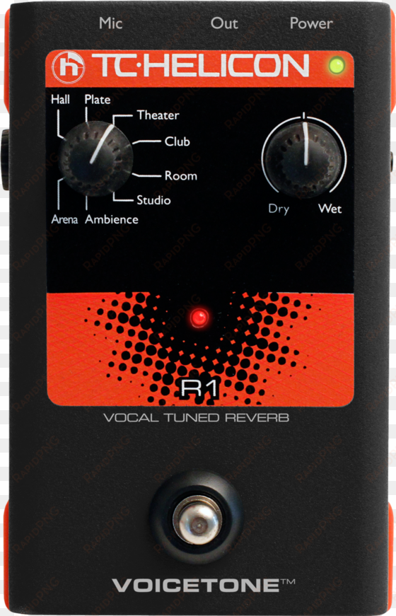 tc helicon voicetone r1 - tc helicon voicetone r1 vocal tuned reverb pedal