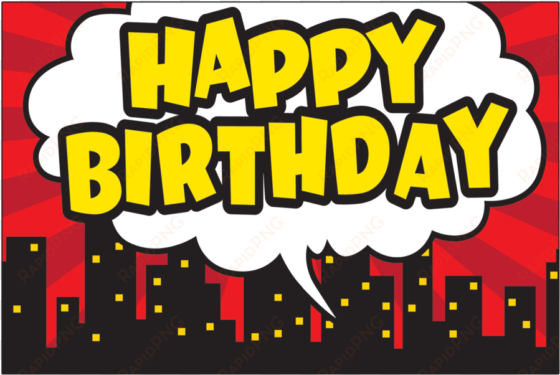 tcr5605 superhero happy birthday postcards image - super hero happy birthday