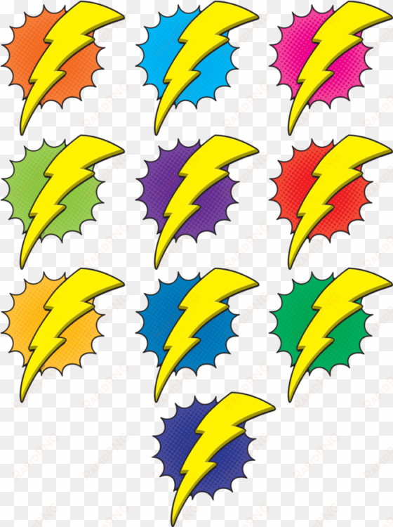 tcr5842 superhero lightning bolts accents image - superhero lightning bolt clipart