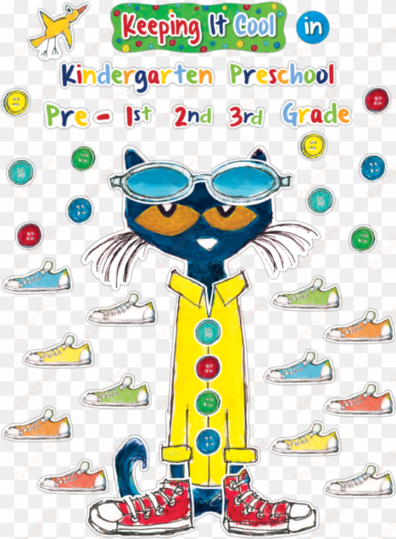 Tcr63922 Pete The Cat Keeping It Cool In - Reading Pete The Cat Bulletin Board transparent png image