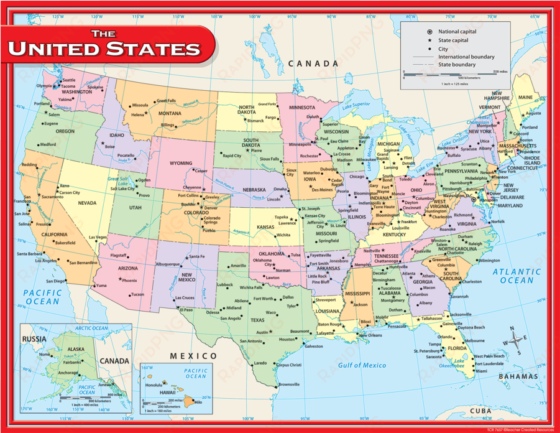 tcr7657 us map chart image - teacher created resources us map chart