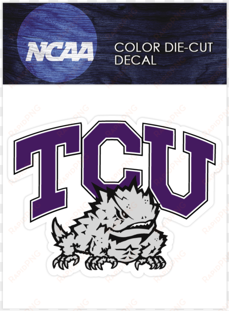 tcu logo ncaa die cut vinyl car sticker bumper window - texas christian university football logo