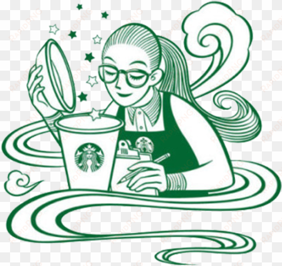 Tea Coffee Poster Illustration - Starbucks New Logo 2011 transparent png image